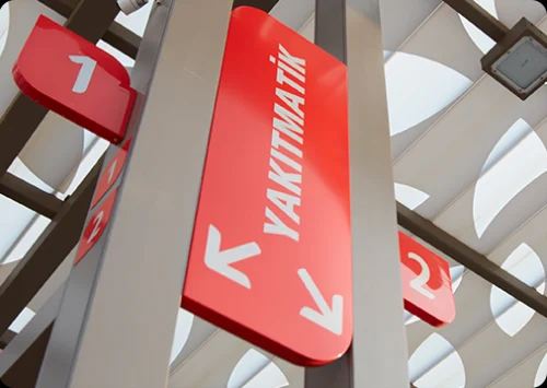 Yakıtmatik taşıt tanıma hizmeti için akaryakıt pompa alanı